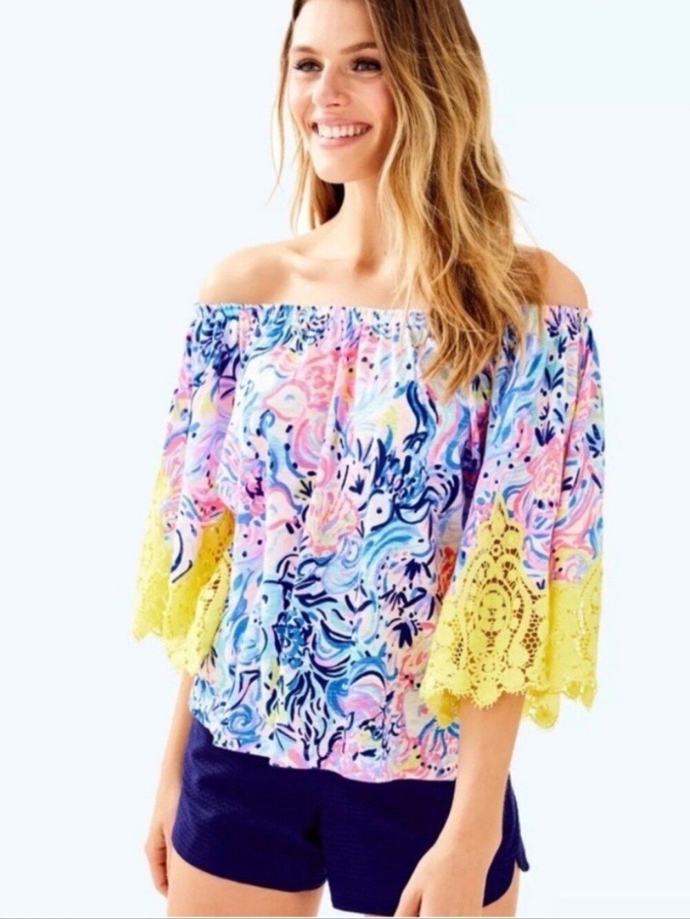 Lilly Pulitzer Zaylee Top Blouse Women Size Small